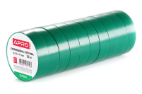 Ізоляційна стрiчка зелена 0.14х17мм 20м (пачка, кратно 10шт) APRO Изоляционная лента зеленая 0.14х17мм 20м (пачка, кратно 10шт) APRO