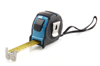 Рулетка обгумована з магнітом та автостопом, подвійний зачіп 5 м х 25 мм APRO Рулетка магнитная обрезиненная автостоп, двойной зацеп 5мх25мм APRO