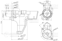 Кришка стартеру передня ВАЗ 2110, 2111, 2112 АТЕК Купить Крышка стартера передняя ВАЗ 2110, 2111, 2112 АТЭК
