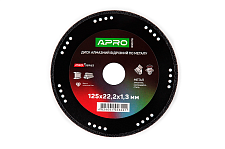 Придбати Диск алмазний по металу 125х1.3х22.2 APRO Диск алмазный по металлу 125х1.3х22.2 APRO