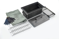 Коптильня з гідрозатвором товщина метала 2мм 470*260*250мм з чохлом і рукавичками СИЛА Коптильня с гидрозатвором толщина металла 2мм 470*260*250мм с чехлом и перчатками СИЛА