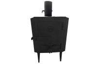 Пічка-буржуйка з радіатором та варильною поверхнею на дровах 8кВт, 450х370х560мм СИЛА Печка-буржуйка с радиатором и варочной поверхностью на дровах 8кВт, 450х370х560мм СИЛА