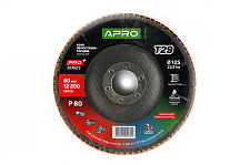 Придбати Коло пелюстково-торцеве керамічний Р60 конус 125х22.2мм (Т29) (КПТ) APRO PRO Круг лепестково-торцевой керамический Р60 конус 125х22.2мм (Т29) (КЛТ) APRO PRO