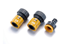 Придбати Набір для шланга 3/4: конектор 3/4 аквастоп, конектор 3/4, адаптер 1/2+3/4 СИЛА Набор для шланга 3/4: коннектор 3/4 аквастоп, коннектор 3/4, адаптер 1/2+3/4 СИЛА