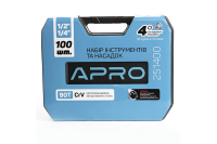 Набір насадок і інструментів CrV ¼, ½ ( 90Т) (100 шт) APRO Набор насадок и инструментов CrV ¼, ½ ( 90Т) (100 шт) APRO