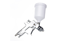 Фарборозпилювач HVLP Ø1,3мм в/б пласт. 600мл (хром) APRO Краскораспылитель HVLP Ø1,3мм в/б пласт. 600мл (хром) APRO