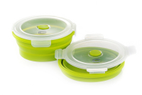 Ланчбокс складаний з кришкою-засувкою круглий зелений 900мл СИЛА Ланчбокс складной с крышкой-защелкой круглый зеленый 900мл СИЛА