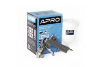 Фарборозпилювач HP Ø1,8 в/б пласт. 600мл APRO Краскораспылитель HP Ø1,8 в/б пласт. 600мл APRO