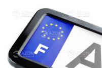 Рамка номерного знаку металева (чорний матовий) 12 Atelie Рамка номерного знака металлическая (черный матовый) 12 Atelie