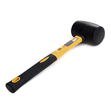Придбати Киянка гумова чорна з фібергласовою рукояткою 450гр СИЛА Киянка резиновая с фибергласовой рукояткой 450гр СИЛА