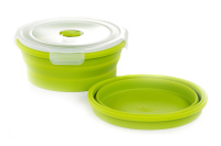 Ланчбокс складаний з кришкою-засувкою круглий зелений 900мл СИЛА Ланчбокс складной с крышкой-защелкой круглый зеленый 900мл СИЛА