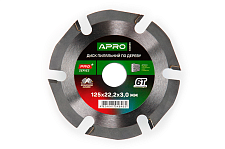 Придбати Диск пильний по дереву з твердосплавними напайками 125х22.2мм 6Т APRO Диск пильный по дереву с твердосплавными напайками 125х22.2мм 6Т APRO