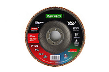 Придбати Коло пелюстково-торцеве керамічний Р100 прямий 125х22.2мм (Т27) (КПТ) APRO PRO Круг лепестково-торцевой керамический Р100 прямой 125х22.2мм (Т27) (КЛТ) APRO PRO