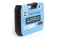 Набір насадок CrV ¼, ⅜, ½ ( 90Т) (171 шт) APRO Набор насадок и инструментов CrV ¼, ⅜, ½ ( 90Т) (171 шт) APRO