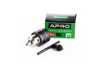 Патрон для дрилі з ключем 1/2-20, 1,5-13мм APRO Патрон для дрели с ключом 1/2-20, 1,5-13мм APRO