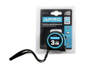 Рулетка обгумована з магнітом 3 м х 16 мм APRO Рулетка магнитная обрезиненная 3мх16мм APRO