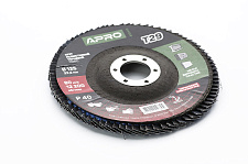 Придбати Коло пелюстково-торцеве цирконієве Р40 конус 125мм (Т29) (КПТ) APRO Круг лепестково-торцевой циркониевый Р40 конус 125мм (Т29) (КЛТ) APRO